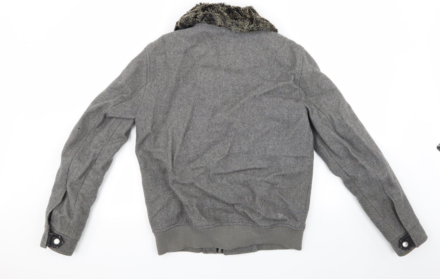 River Isalnd Mens Grey   Bomber Jacket Coatigan Size XS