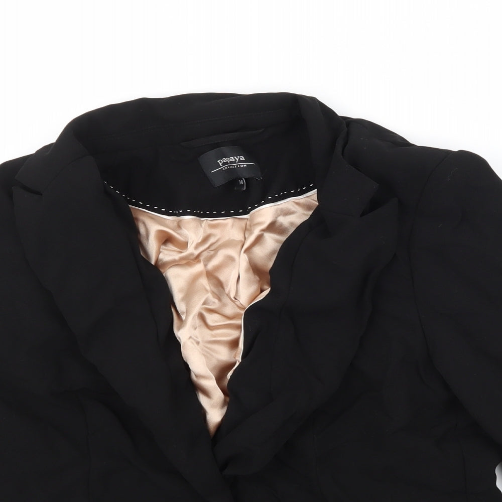 Papaya Womens Black   Jacket Blazer Size 14
