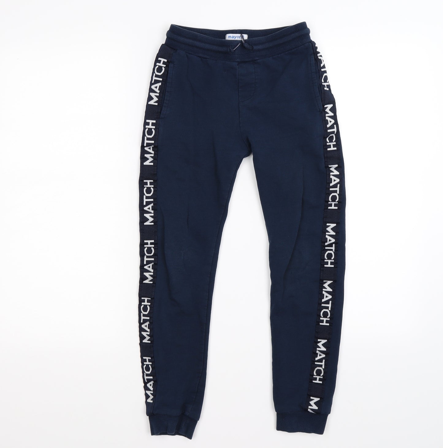 Mayoral Boys Blue   Jogger Trousers Size 9 Years - match