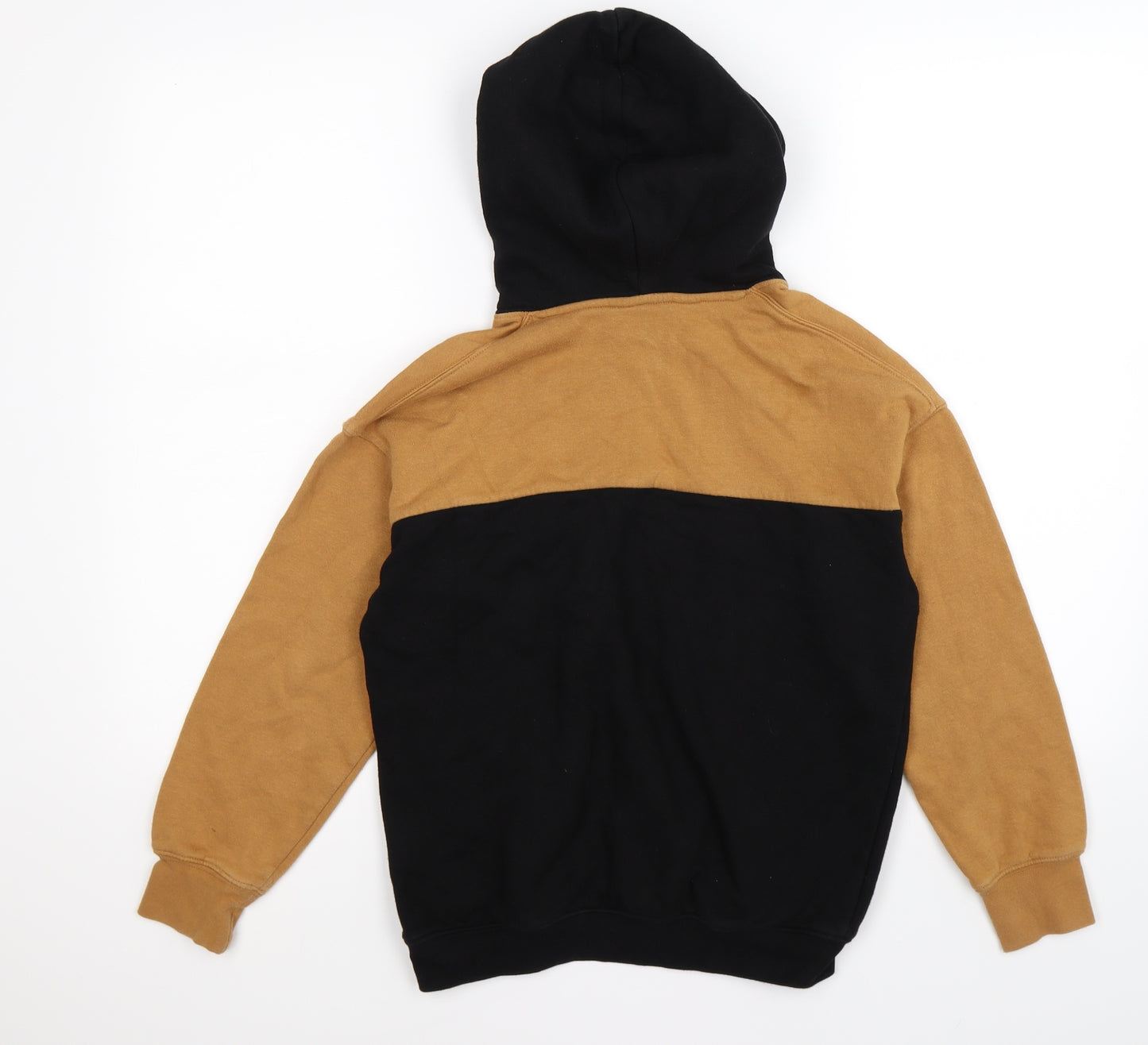 H&M Boys Black Colourblock  Pullover Hoodie Size 10-11 Years