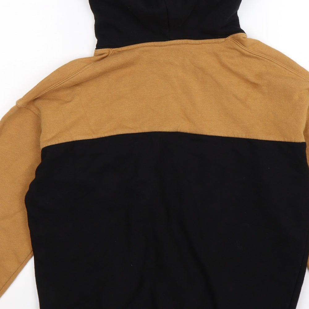H&M Boys Black Colourblock  Pullover Hoodie Size 10-11 Years