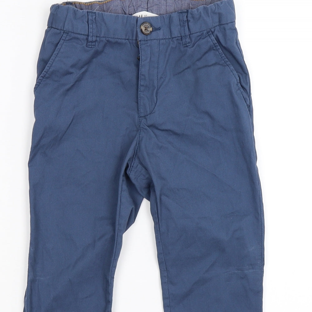 H&M Boys Blue   Chino Trousers Size 6 Years