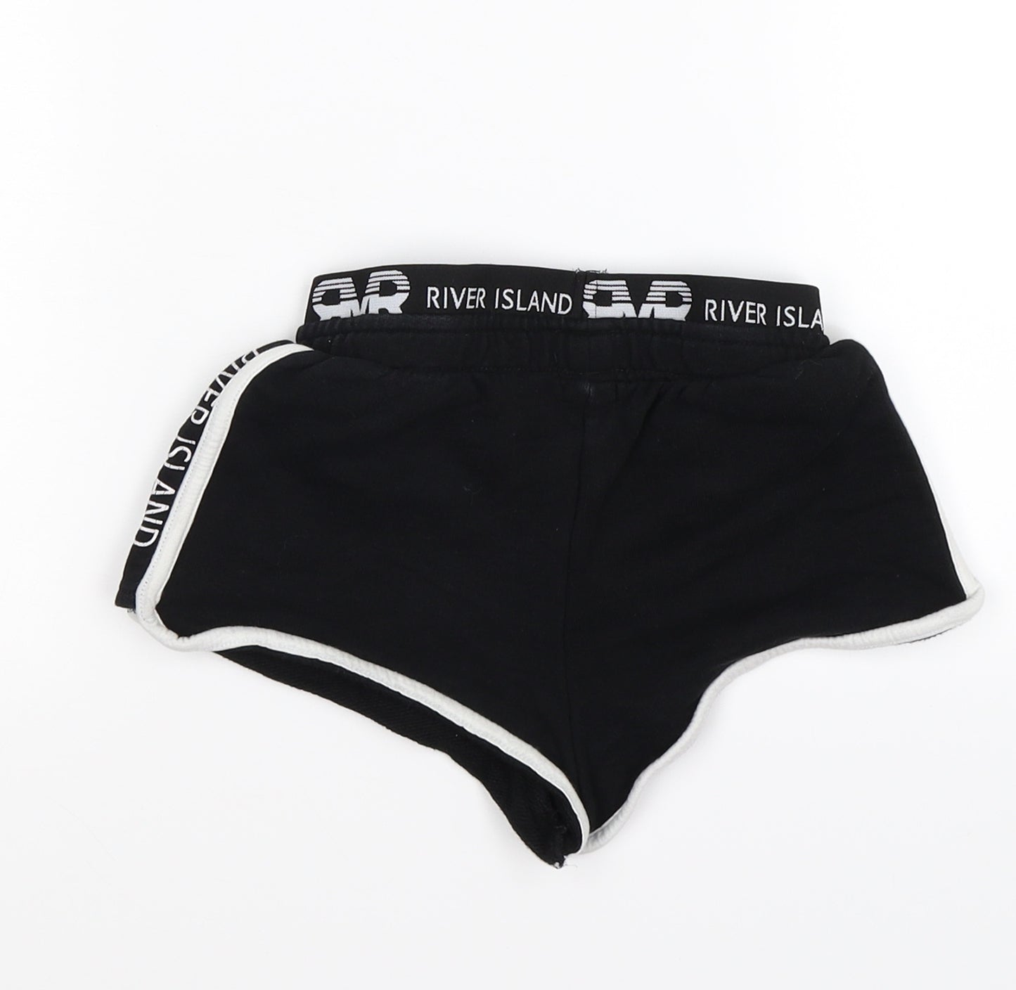 River Island Girls Black  Jersey Sweat Shorts Size 5-6 Years