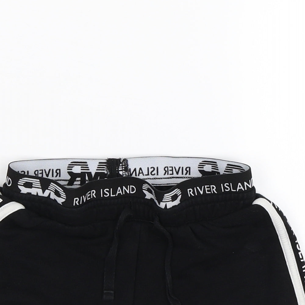 River Island Girls Black  Jersey Sweat Shorts Size 5-6 Years