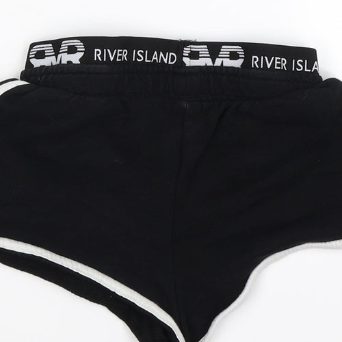 River Island Girls Black  Jersey Sweat Shorts Size 5-6 Years