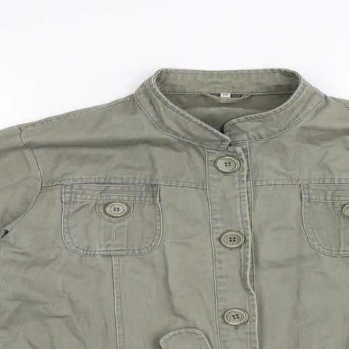 evie Womens Green  Denim Jacket  Size 14