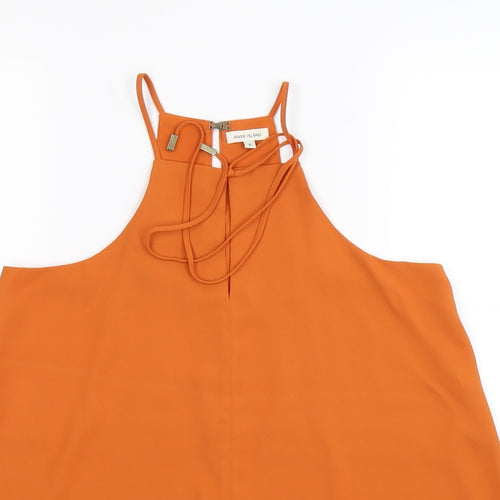 River Island Womens Orange   Basic Tank Size 8