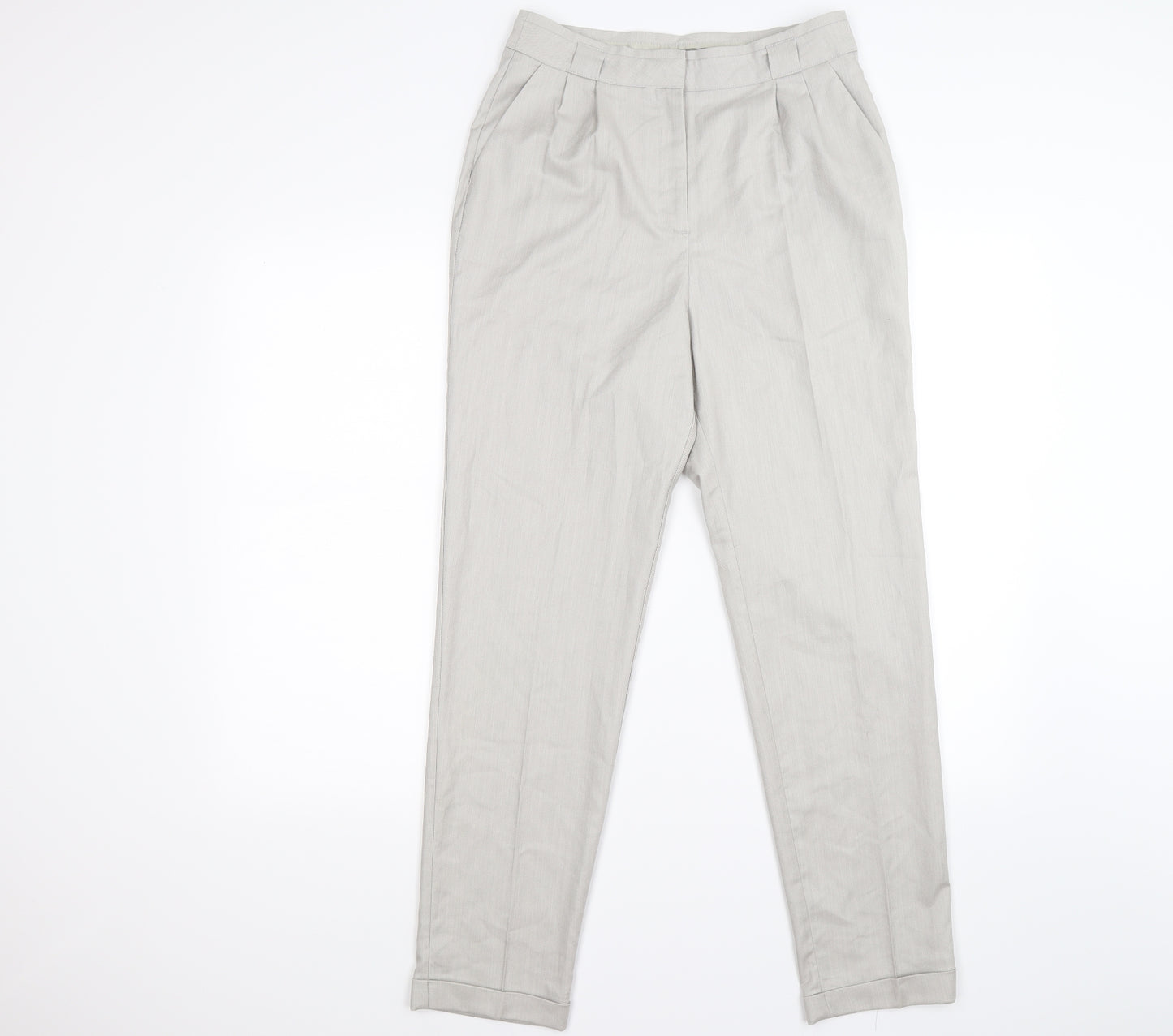 Oasis Womens Grey   Dress Pants Trousers Size 8 L27 in