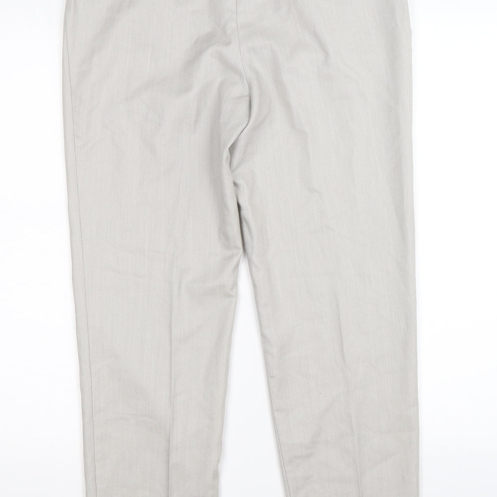 Oasis Womens Grey   Dress Pants Trousers Size 8 L27 in