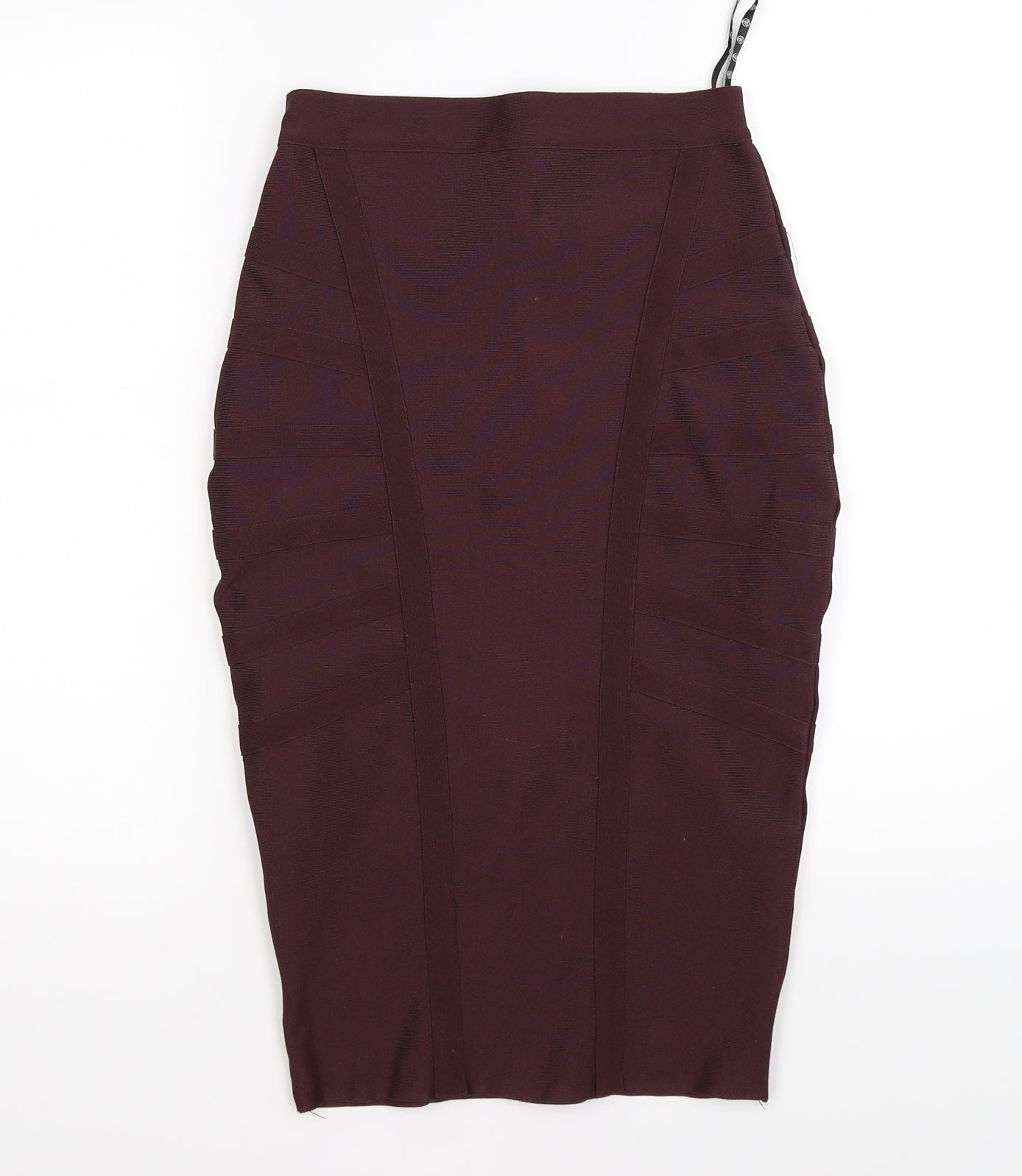 Missguided Womens Red Striped  Bandage Skirt Size 8