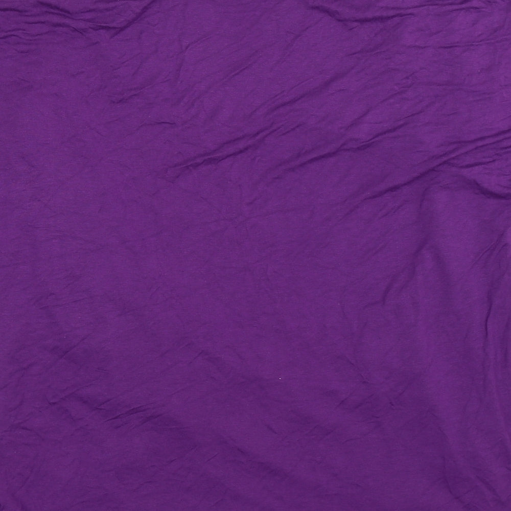 Marks and Spencer Womens Purple Floral  Basic T-Shirt Size 18