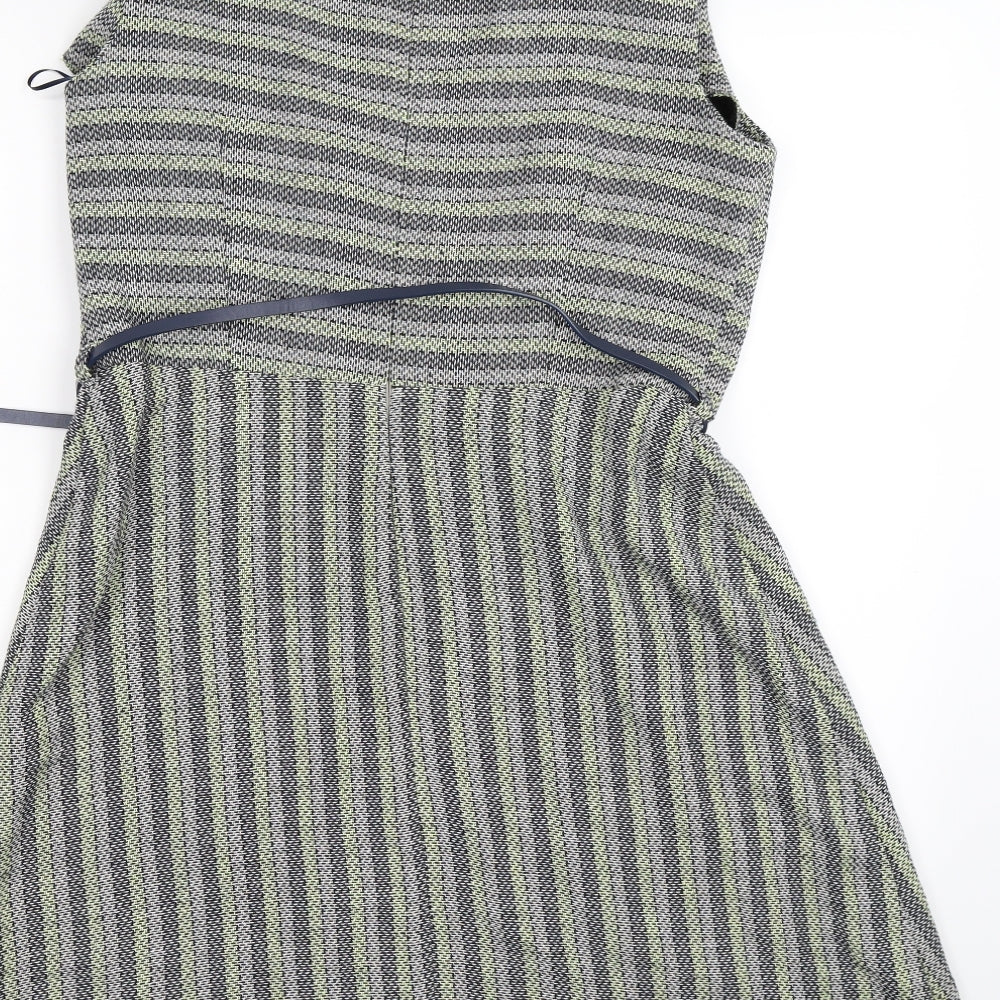 TU Womens Blue Check Knit Shift  Size 14
