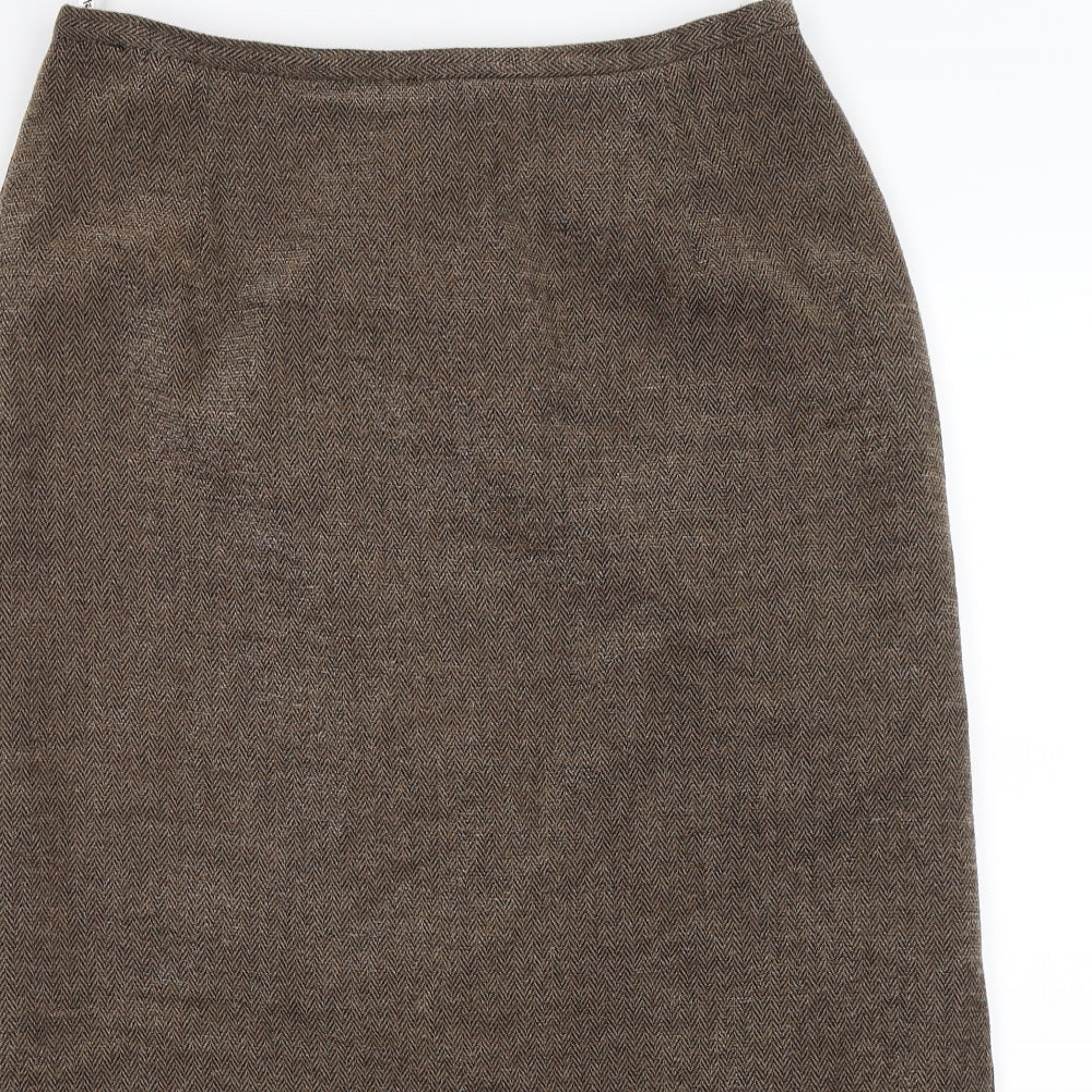 Klass Womens Brown  Knit Straight & Pencil Skirt Size 18