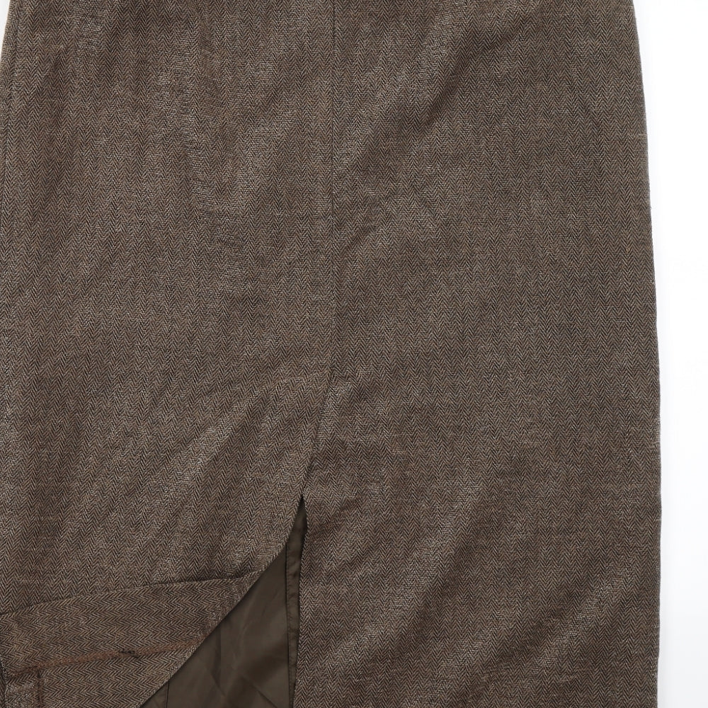 Klass Womens Brown  Knit Straight & Pencil Skirt Size 18