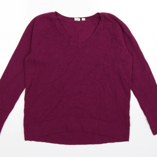 H&M Womens Purple  Knit Pullover Jumper Size XS