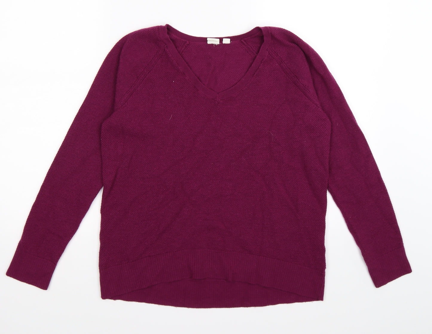 H&M Womens Purple  Knit Pullover Jumper Size XS
