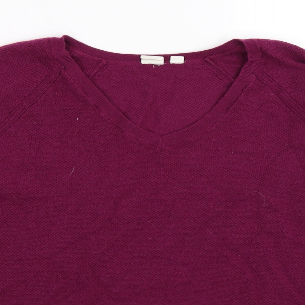 H&M Womens Purple  Knit Pullover Jumper Size XS