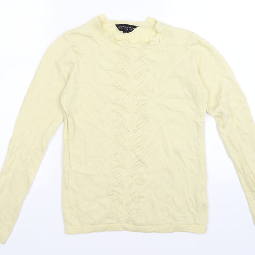 dorothy per Womens Yellow Striped Knit Pullover Jumper Size 8