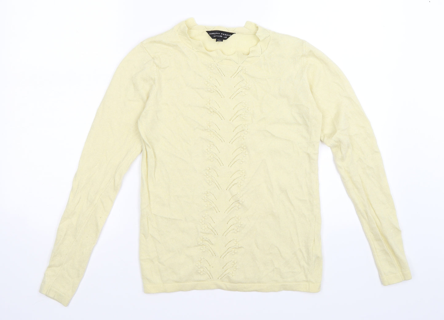 dorothy per Womens Yellow Striped Knit Pullover Jumper Size 8