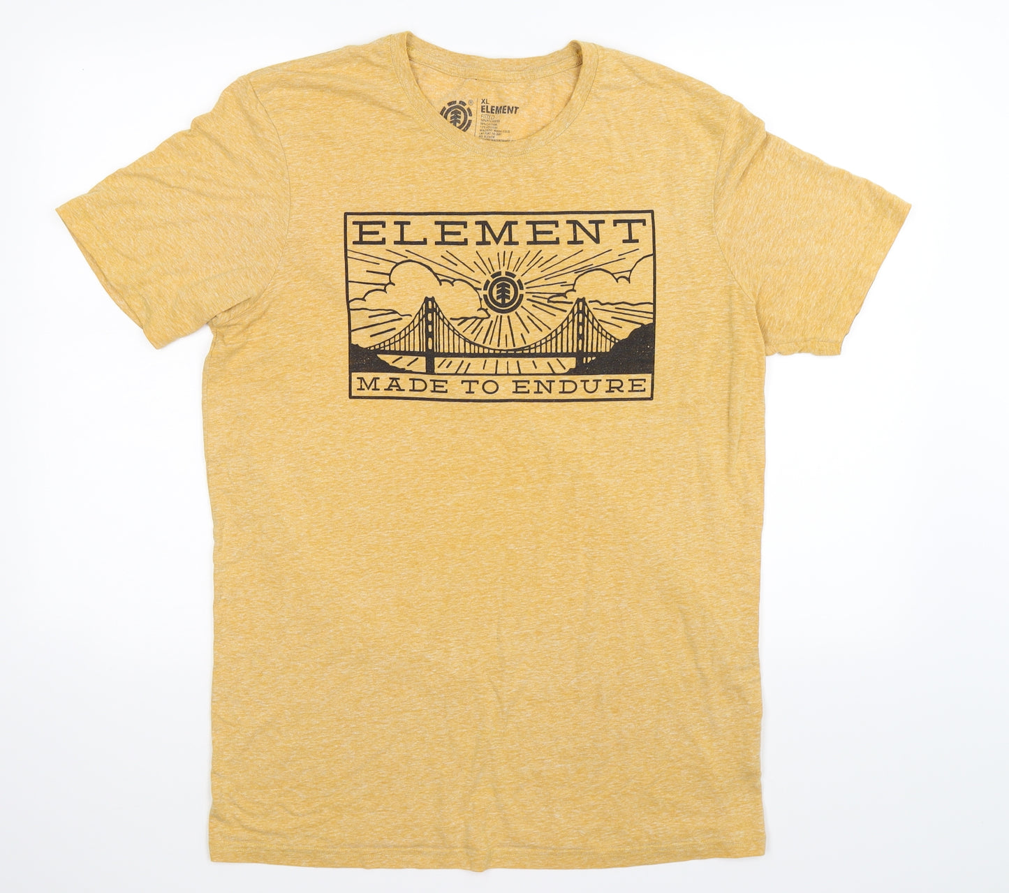 Element Mens Yellow    T-Shirt Size XL  - made to endure