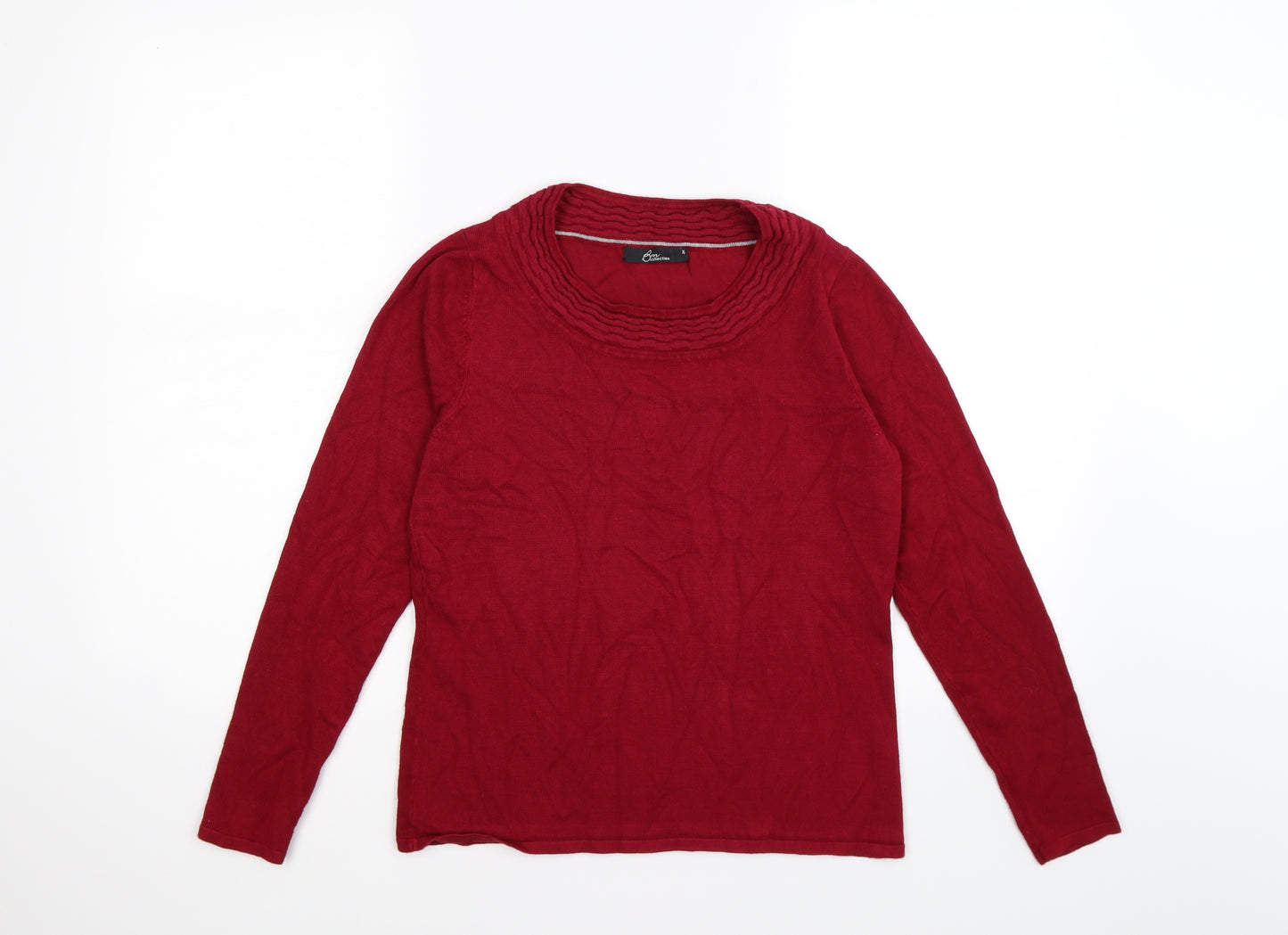 Bonmarché Womens Red  Knit Pullover Jumper Size XS