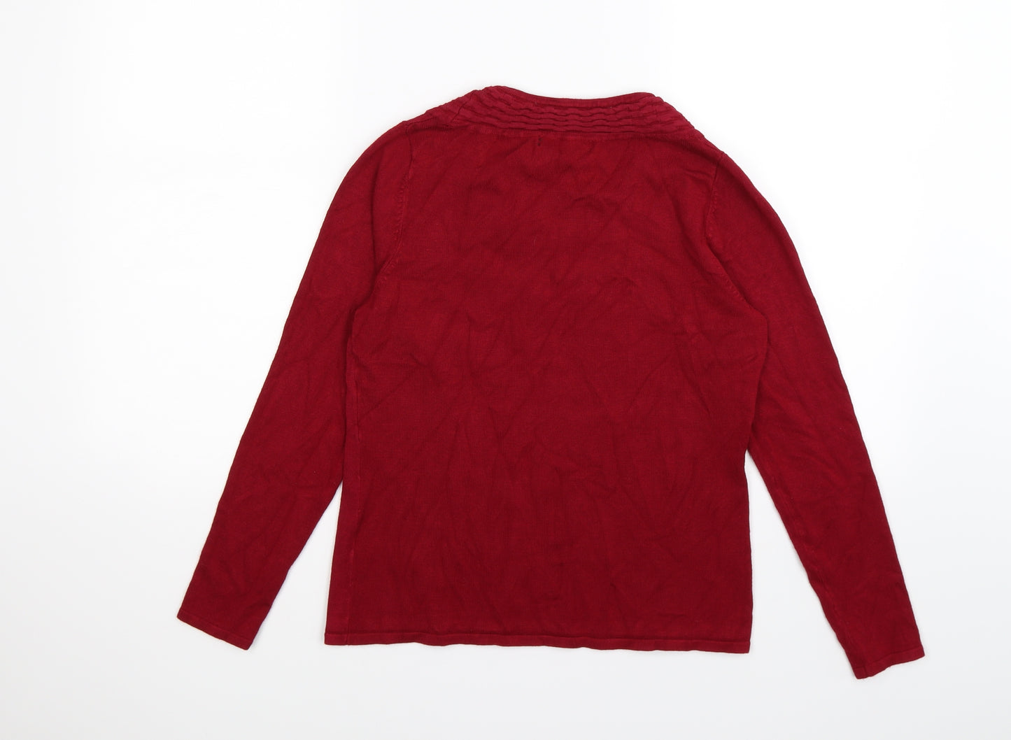 Bonmarché Womens Red  Knit Pullover Jumper Size XS