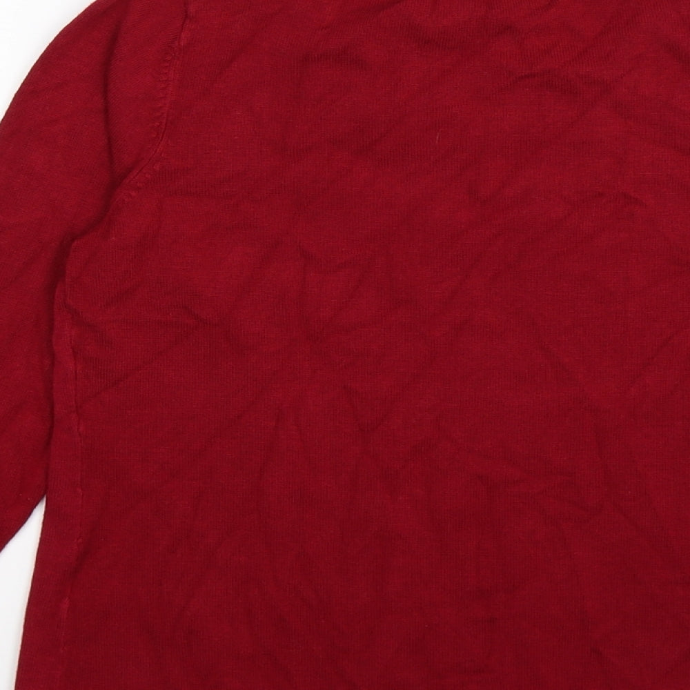 Bonmarché Womens Red  Knit Pullover Jumper Size XS