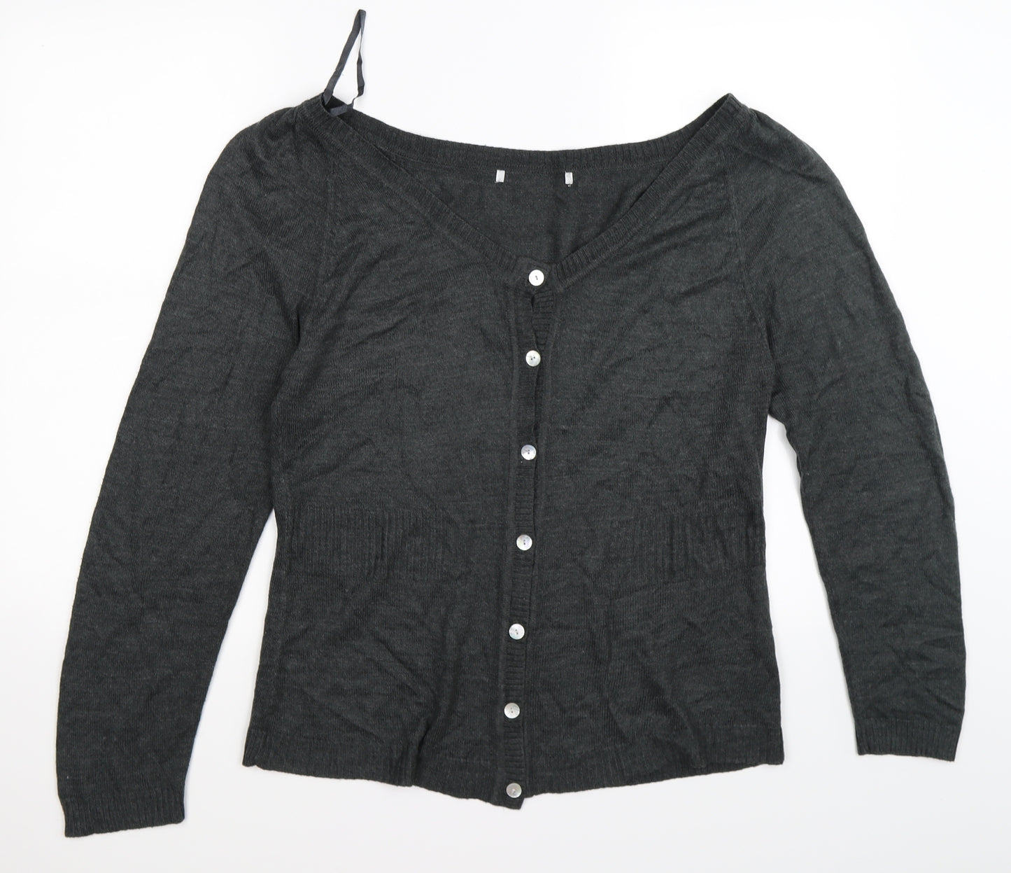 Ethel Austin Womens Grey  Knit Cardigan Jumper Size XL