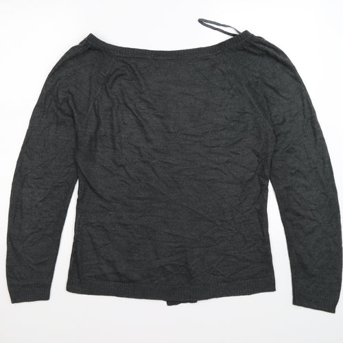 Ethel Austin Womens Grey  Knit Cardigan Jumper Size XL