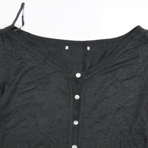 Ethel Austin Womens Grey  Knit Cardigan Jumper Size XL