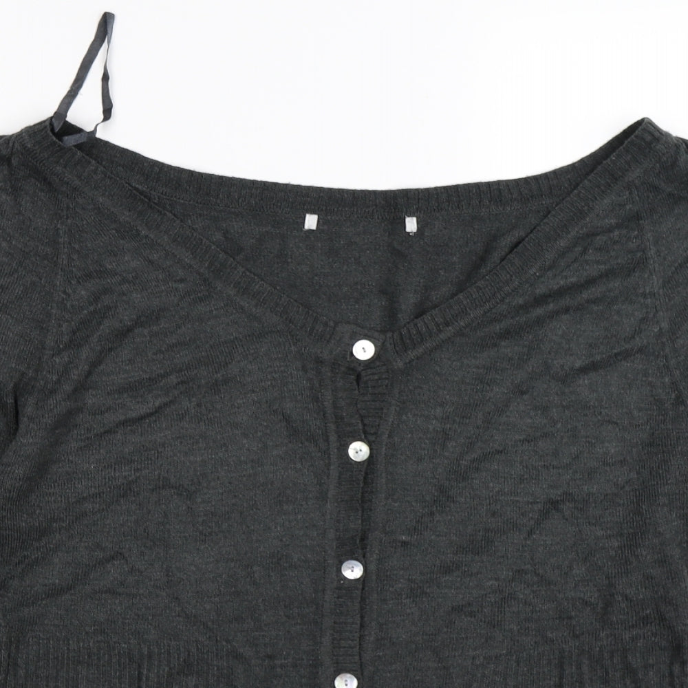 Ethel Austin Womens Grey  Knit Cardigan Jumper Size XL