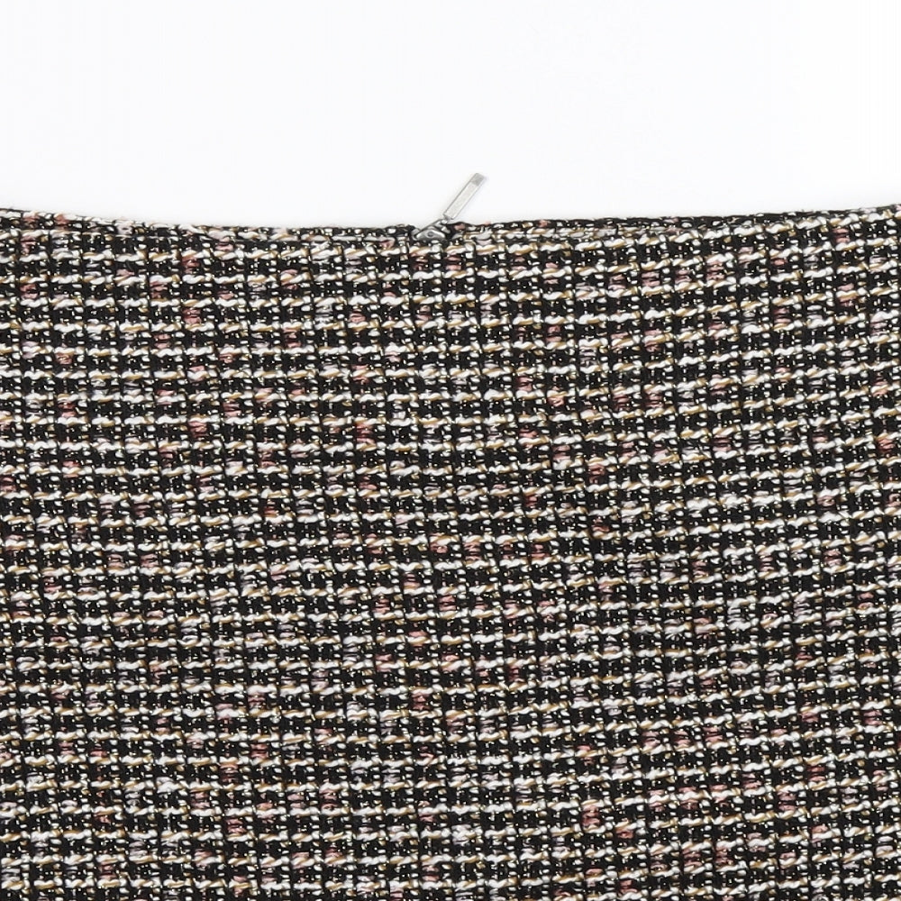 warehoue Womens Black Check Knit Straight & Pencil Skirt Size 12