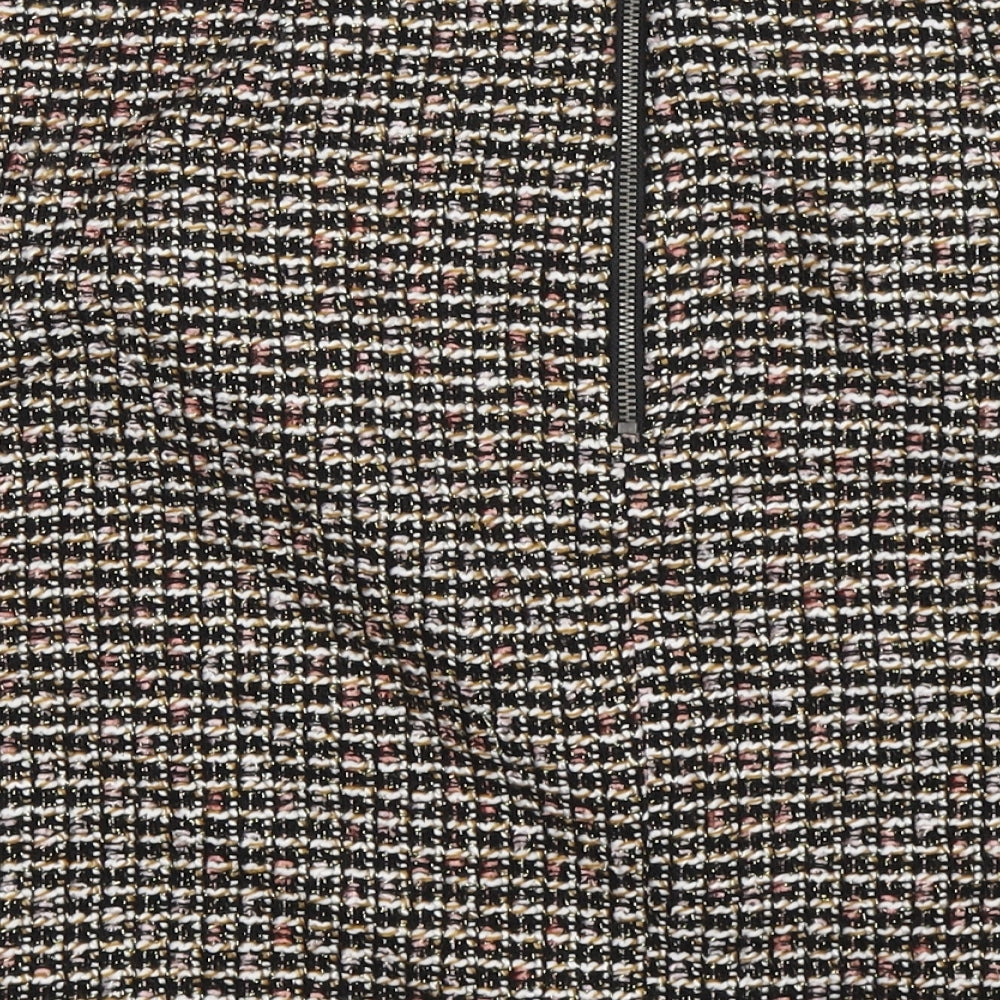warehoue Womens Black Check Knit Straight & Pencil Skirt Size 12