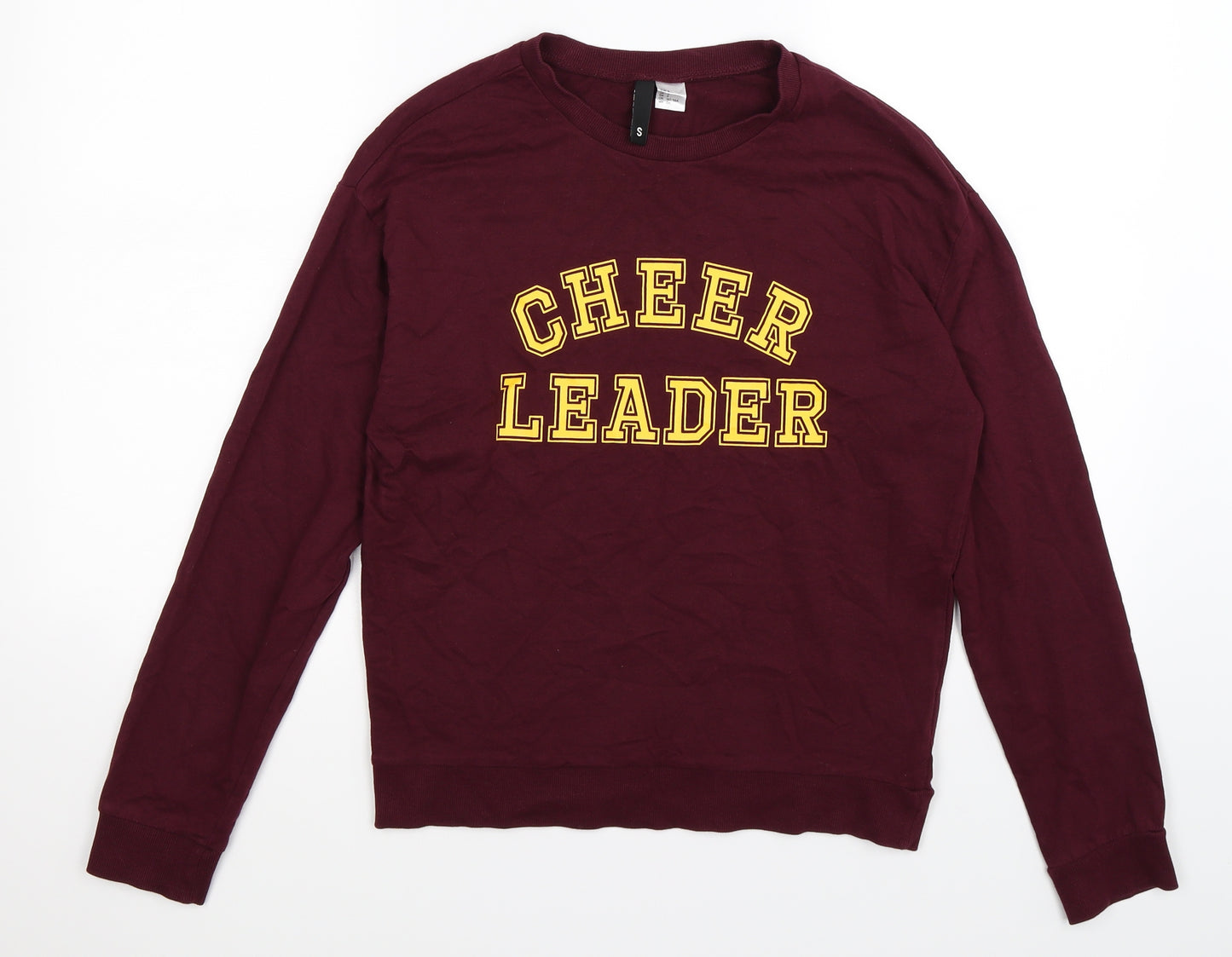 Divided Womens Purple  Jersey Pullover Sweatshirt Size S  - cheer leader