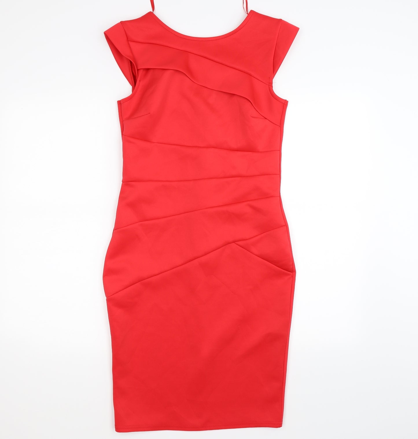 lipsr Womens Red Striped  Bodycon  Size 12
