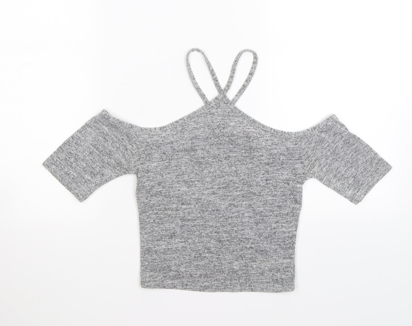 Miss Selfridge Womens Grey   Cropped Tank Size 6  - cold shoulder