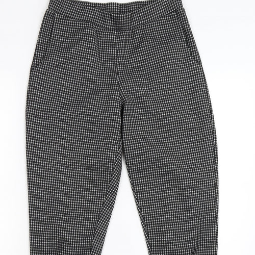 Dorothy Perkins Womens Black Check  Capri Trousers Size 8 L28 in - WORK OFFICE FORMAL