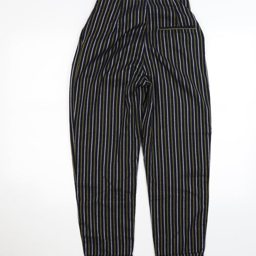Topshop Womens Blue Striped  Bloomer Trousers Size 4 L25 in
