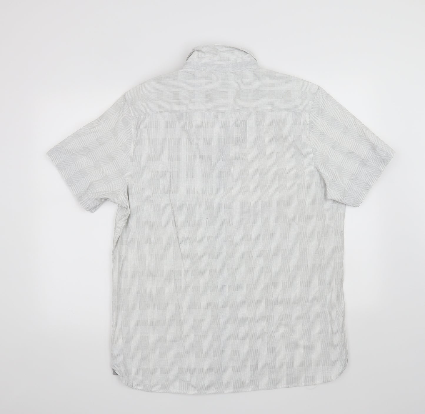 Cedar Wood State Mens White Check   Button-Up Size XL