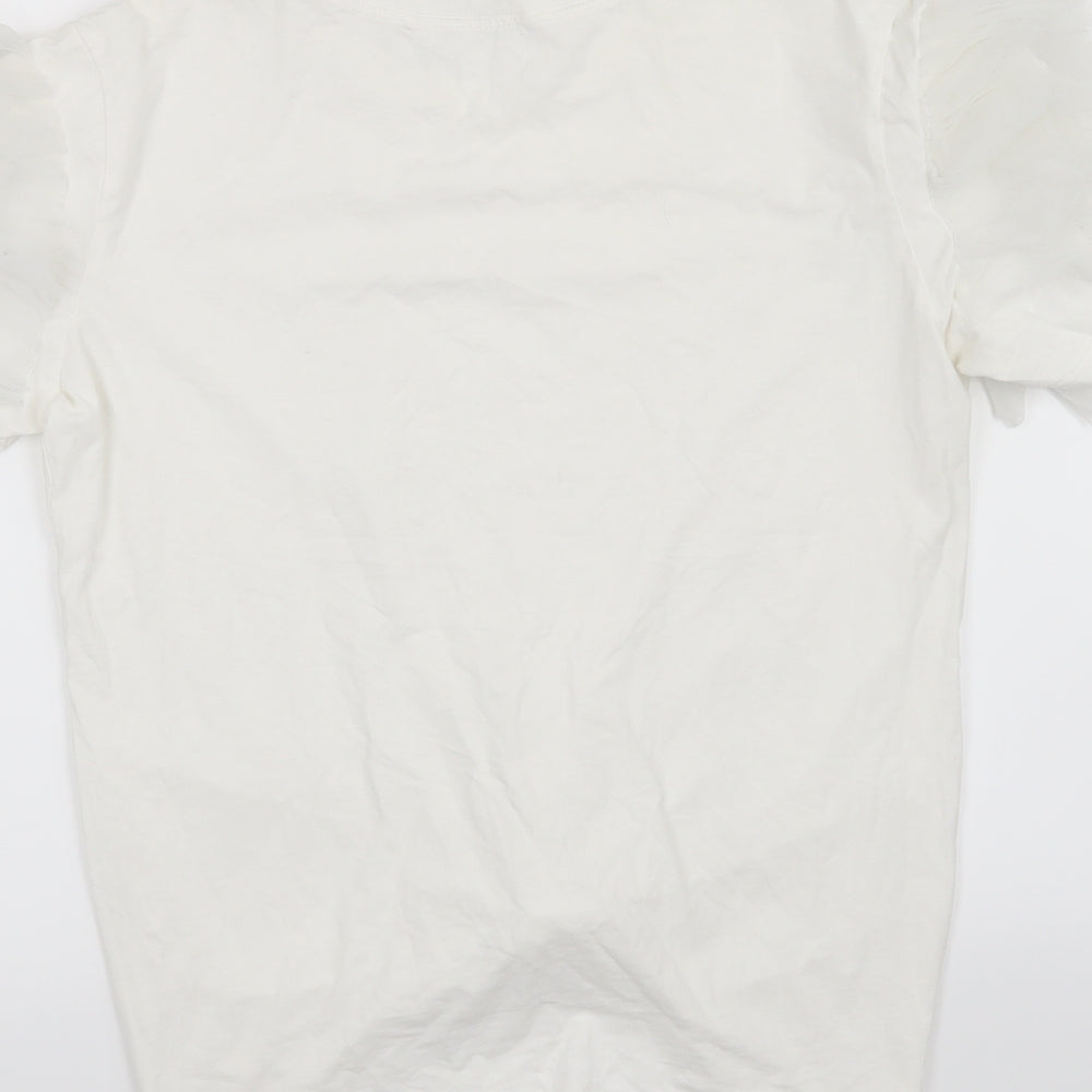 Yu & Me Womens White   Basic T-Shirt Size M