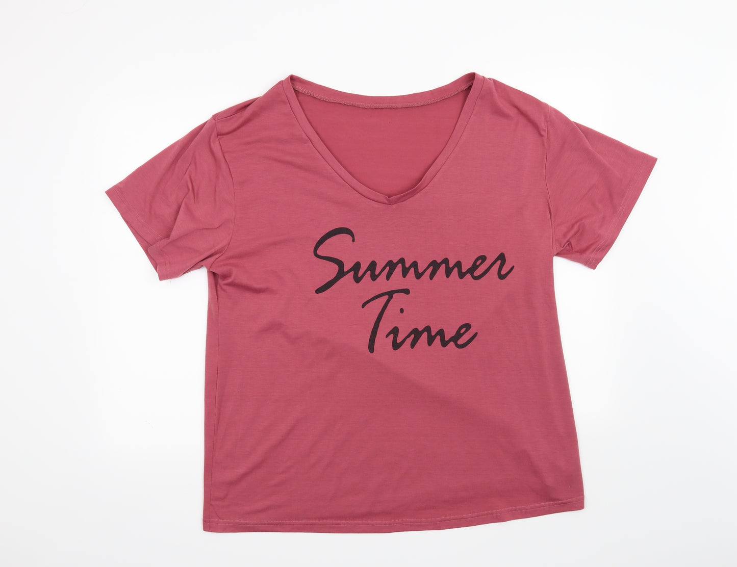 Preworn Womens Pink   Basic T-Shirt Size 2XL