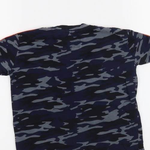 Threadboys Boys Blue Camouflage  Basic T-Shirt Size 5-6 Years