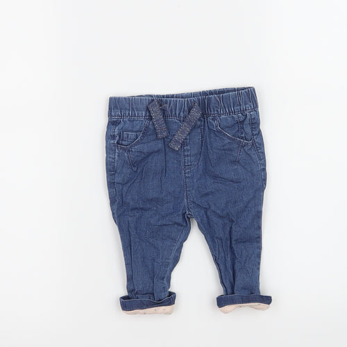Primark Girls Blue   Cropped Jeans Size 3-6 Months