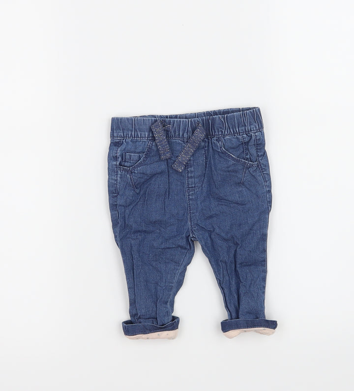 Primark Girls Blue Cropped Jeans Size 3-6 Months