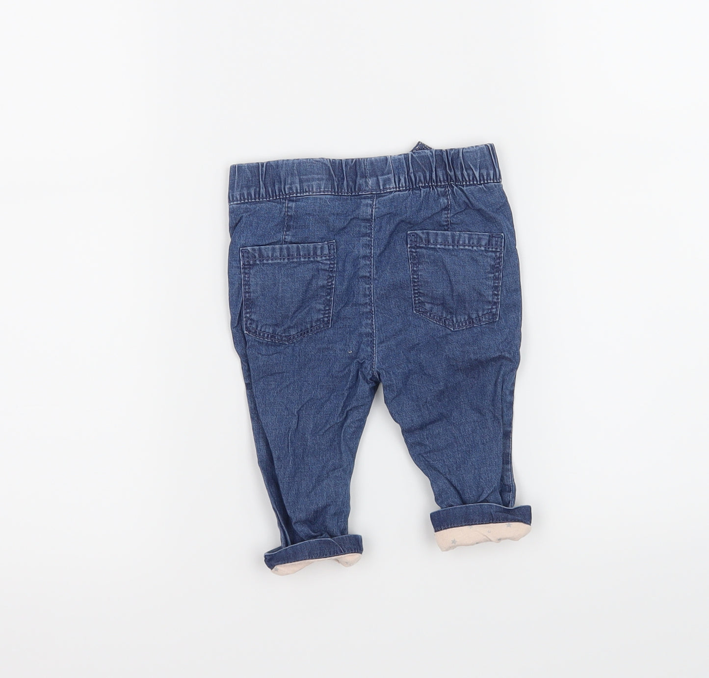 Primark Girls Blue   Cropped Jeans Size 3-6 Months