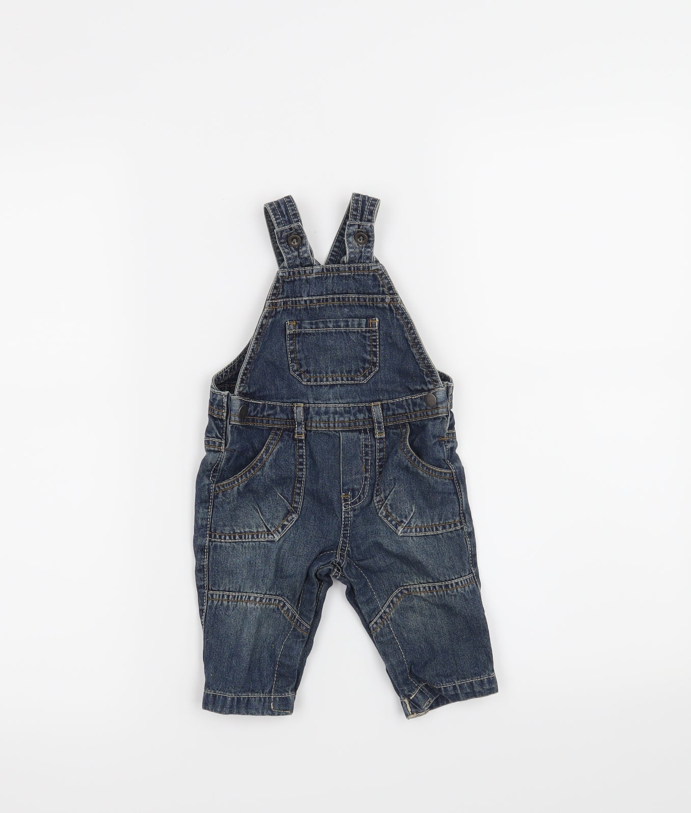 F&F Boys Blue   Dungaree Outfit/Set Size 3-6 Months