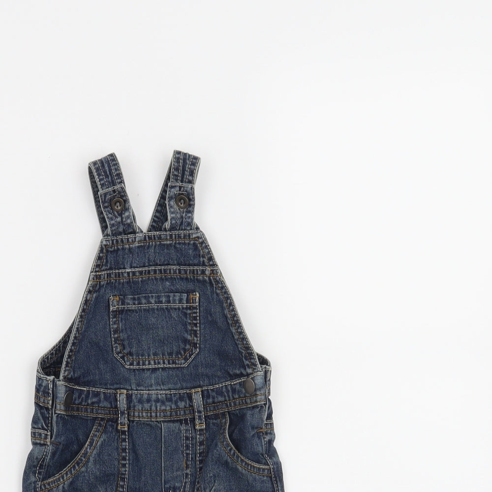 F&F Boys Blue   Dungaree Outfit/Set Size 3-6 Months
