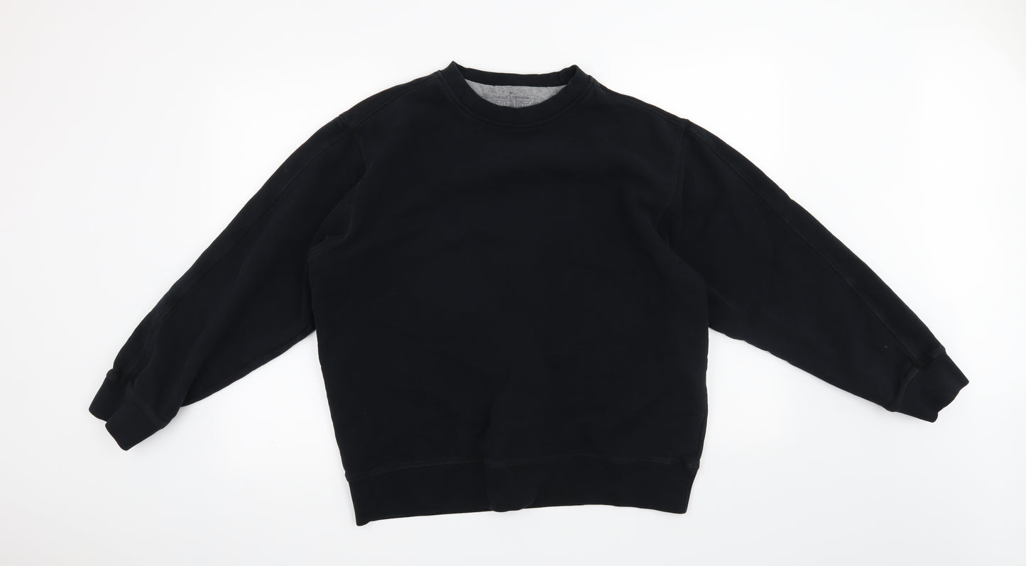 Blue Harbour Mens Black   Pullover Jumper Size L