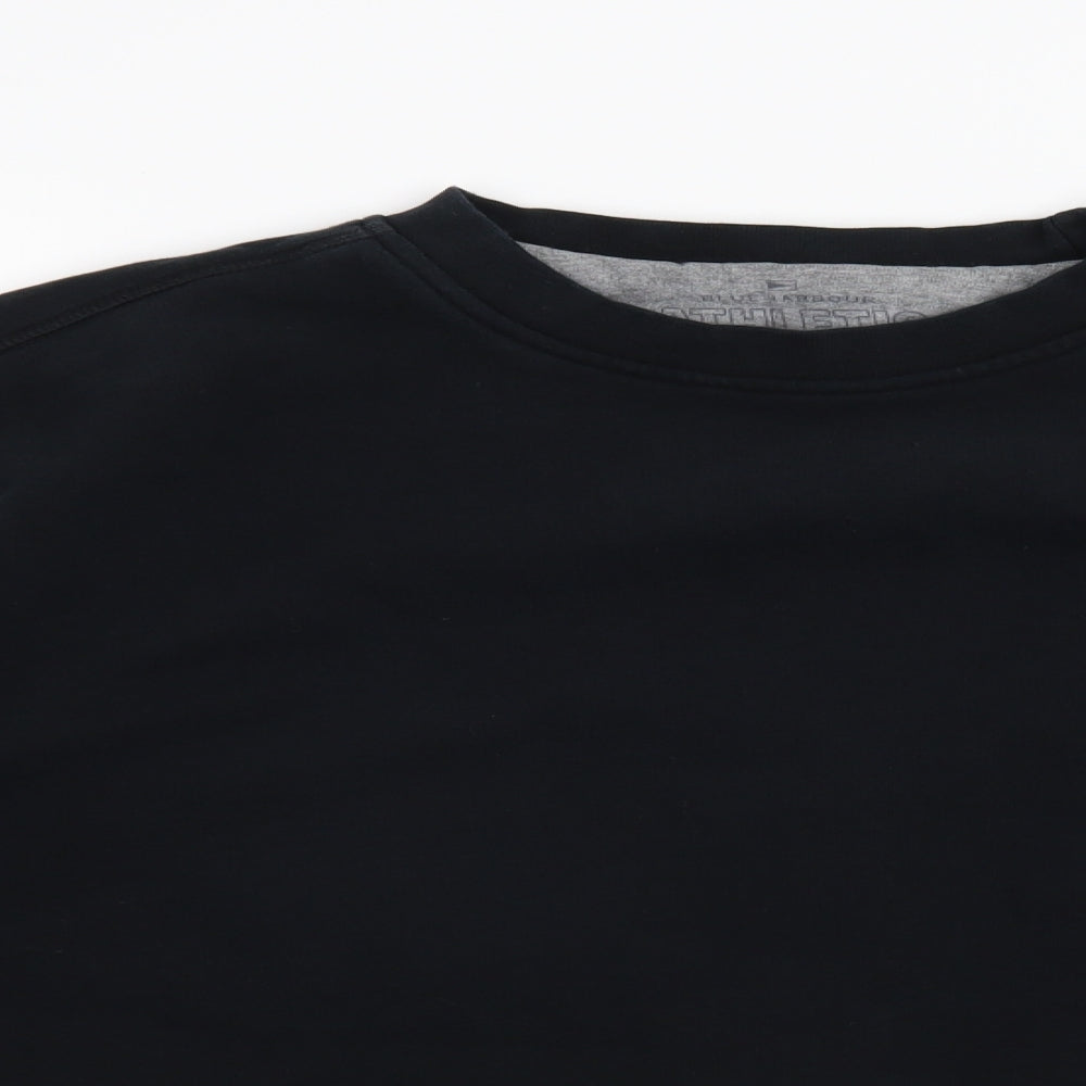 Blue Harbour Mens Black   Pullover Jumper Size L