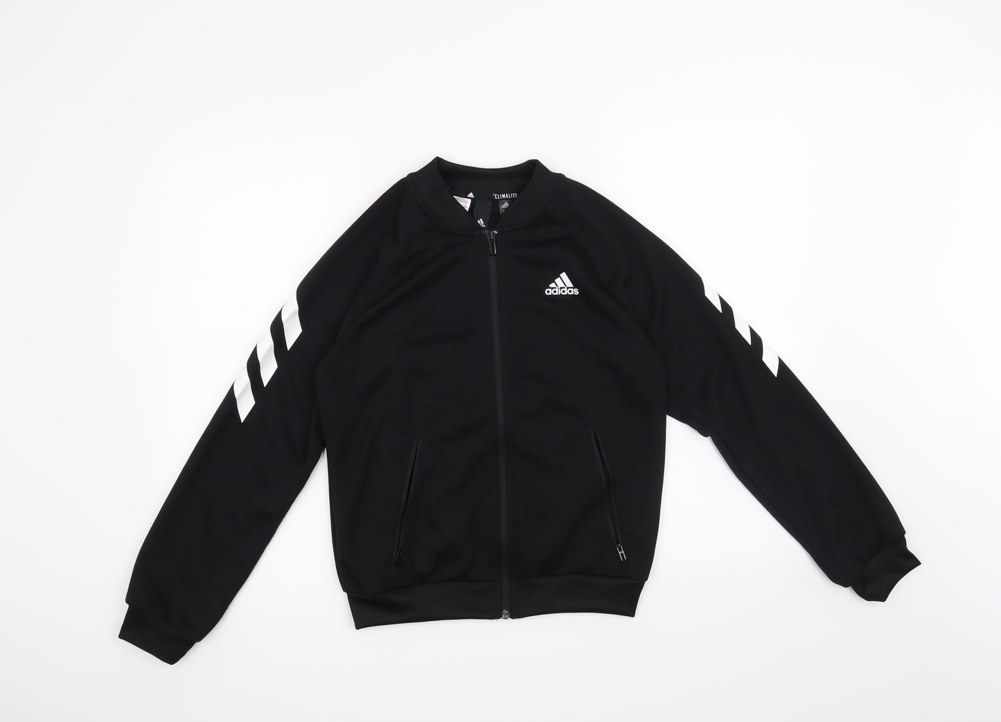 adidas Boys Black   Full Zip Sweatshirt Size 11-12 Years